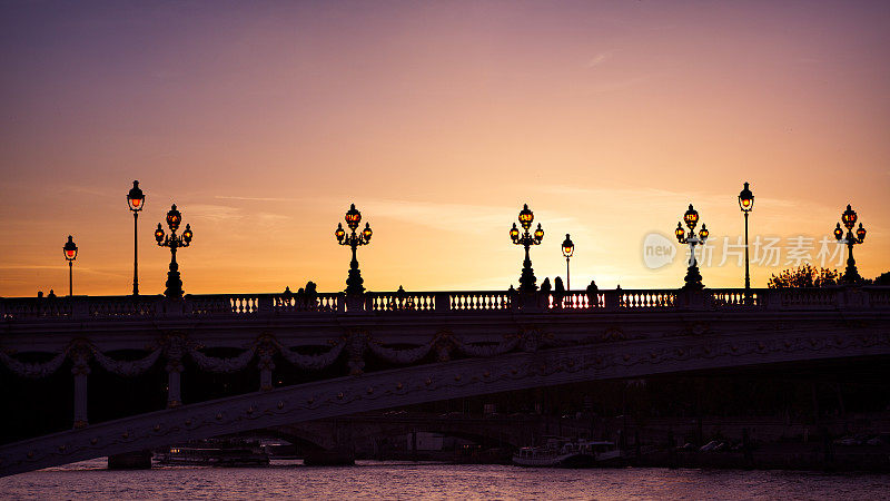 Pont Alexandre III桥剪影